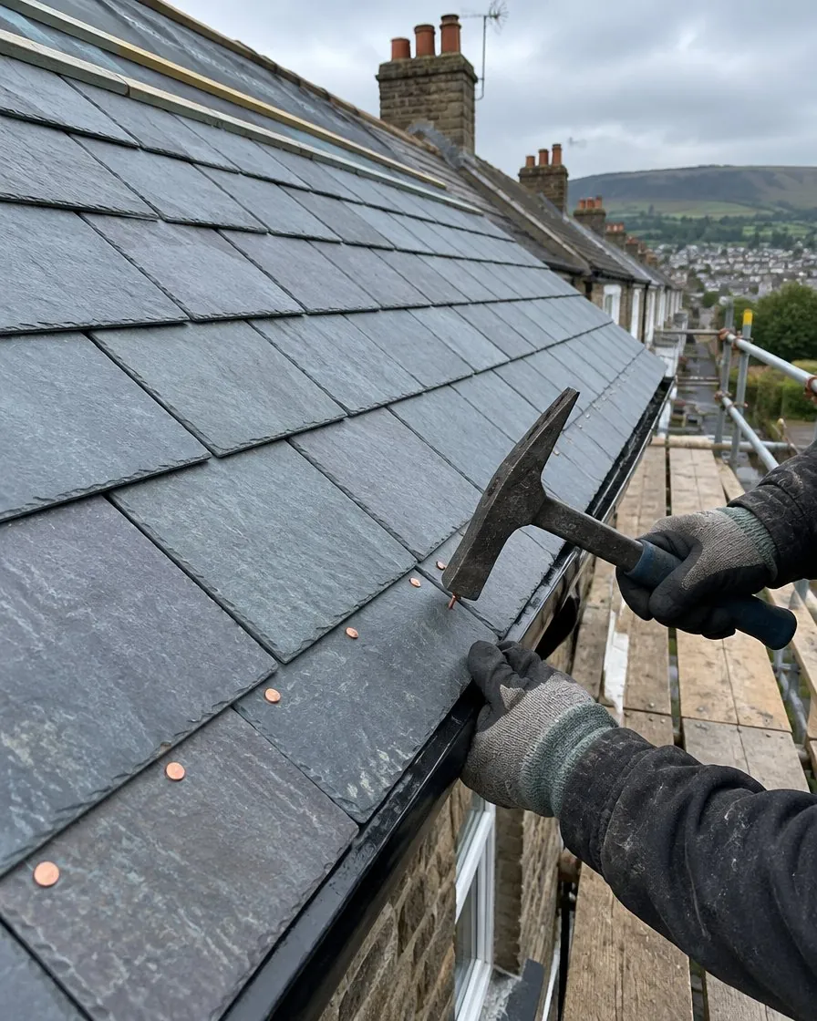 Slate roofing in Callington